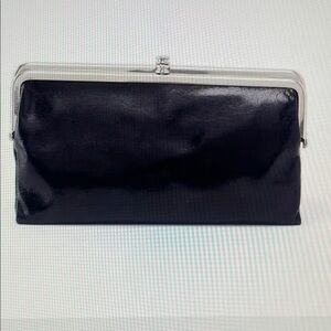 HOBO INTERNATIONAL LEATHER Elegant Black Clutch Bag